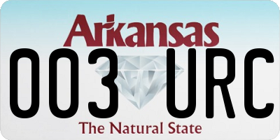 AR license plate 003URC