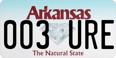 AR license plate 003URE
