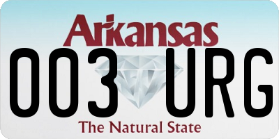 AR license plate 003URG