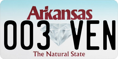 AR license plate 003VEN