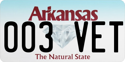 AR license plate 003VET