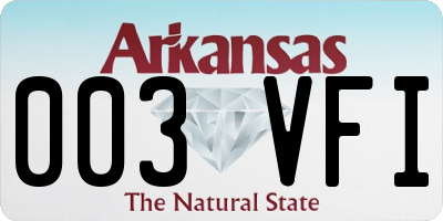AR license plate 003VFI