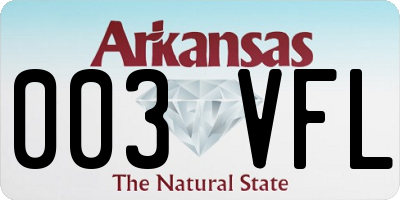 AR license plate 003VFL