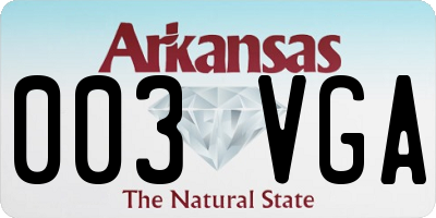 AR license plate 003VGA