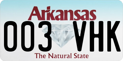 AR license plate 003VHK