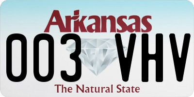 AR license plate 003VHV