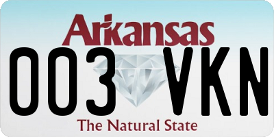 AR license plate 003VKN