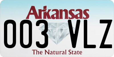 AR license plate 003VLZ