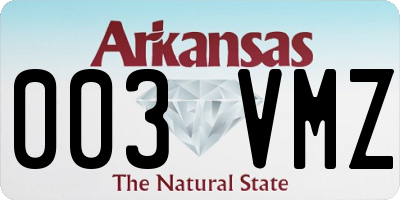 AR license plate 003VMZ