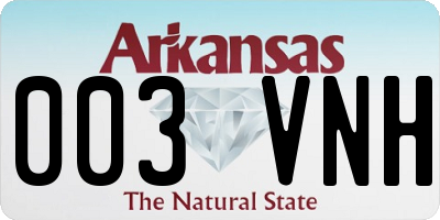 AR license plate 003VNH
