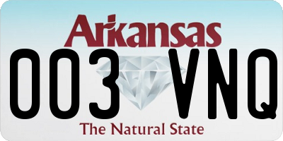 AR license plate 003VNQ
