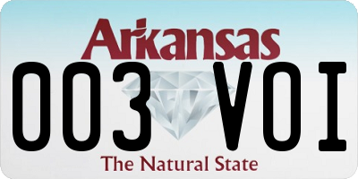 AR license plate 003VOI