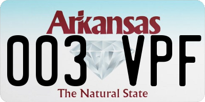 AR license plate 003VPF