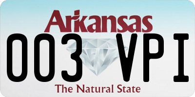 AR license plate 003VPI