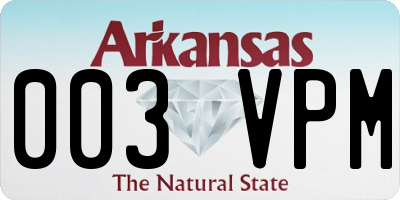 AR license plate 003VPM