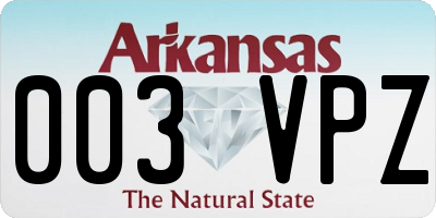 AR license plate 003VPZ