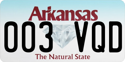 AR license plate 003VQD