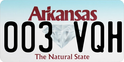 AR license plate 003VQH