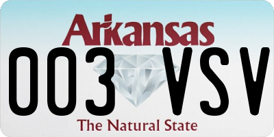 AR license plate 003VSV