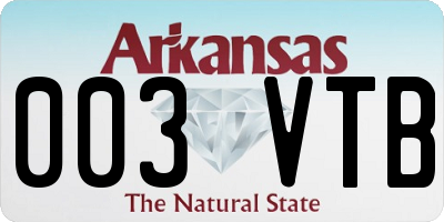 AR license plate 003VTB