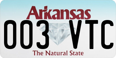 AR license plate 003VTC