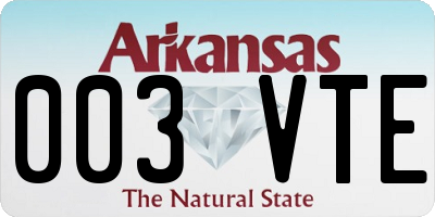AR license plate 003VTE
