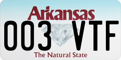AR license plate 003VTF