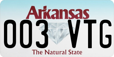 AR license plate 003VTG