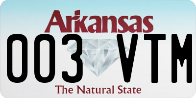 AR license plate 003VTM