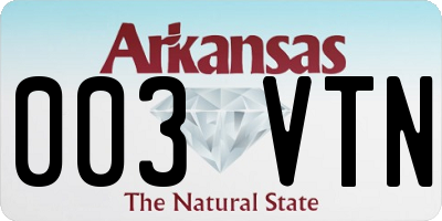 AR license plate 003VTN