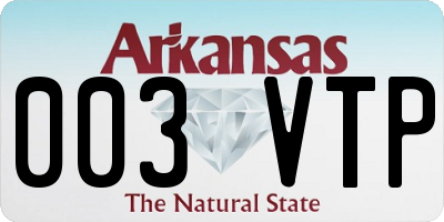 AR license plate 003VTP