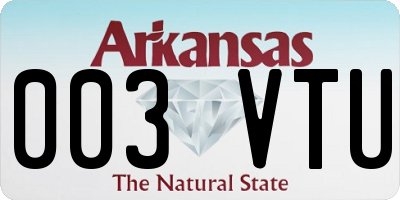 AR license plate 003VTU