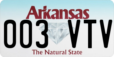 AR license plate 003VTV