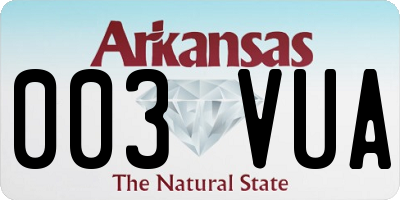 AR license plate 003VUA