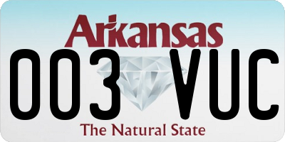 AR license plate 003VUC