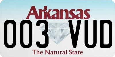 AR license plate 003VUD
