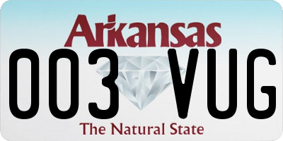 AR license plate 003VUG