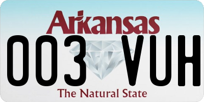 AR license plate 003VUH