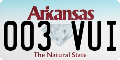 AR license plate 003VUI