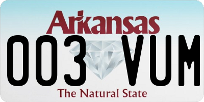 AR license plate 003VUM