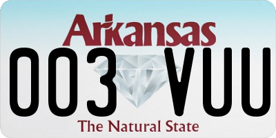 AR license plate 003VUU