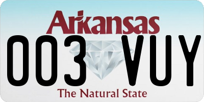 AR license plate 003VUY