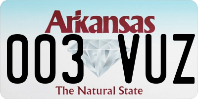 AR license plate 003VUZ