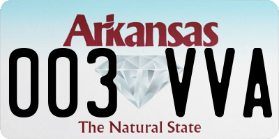 AR license plate 003VVA