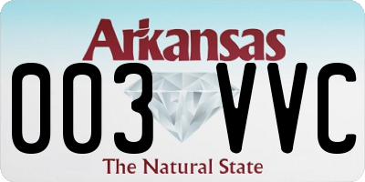 AR license plate 003VVC