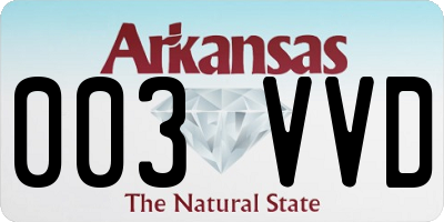 AR license plate 003VVD