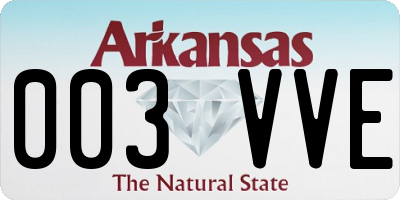 AR license plate 003VVE