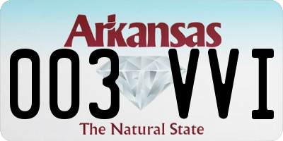 AR license plate 003VVI