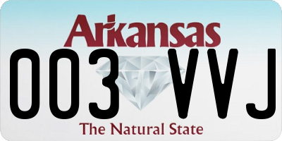 AR license plate 003VVJ