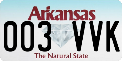AR license plate 003VVK